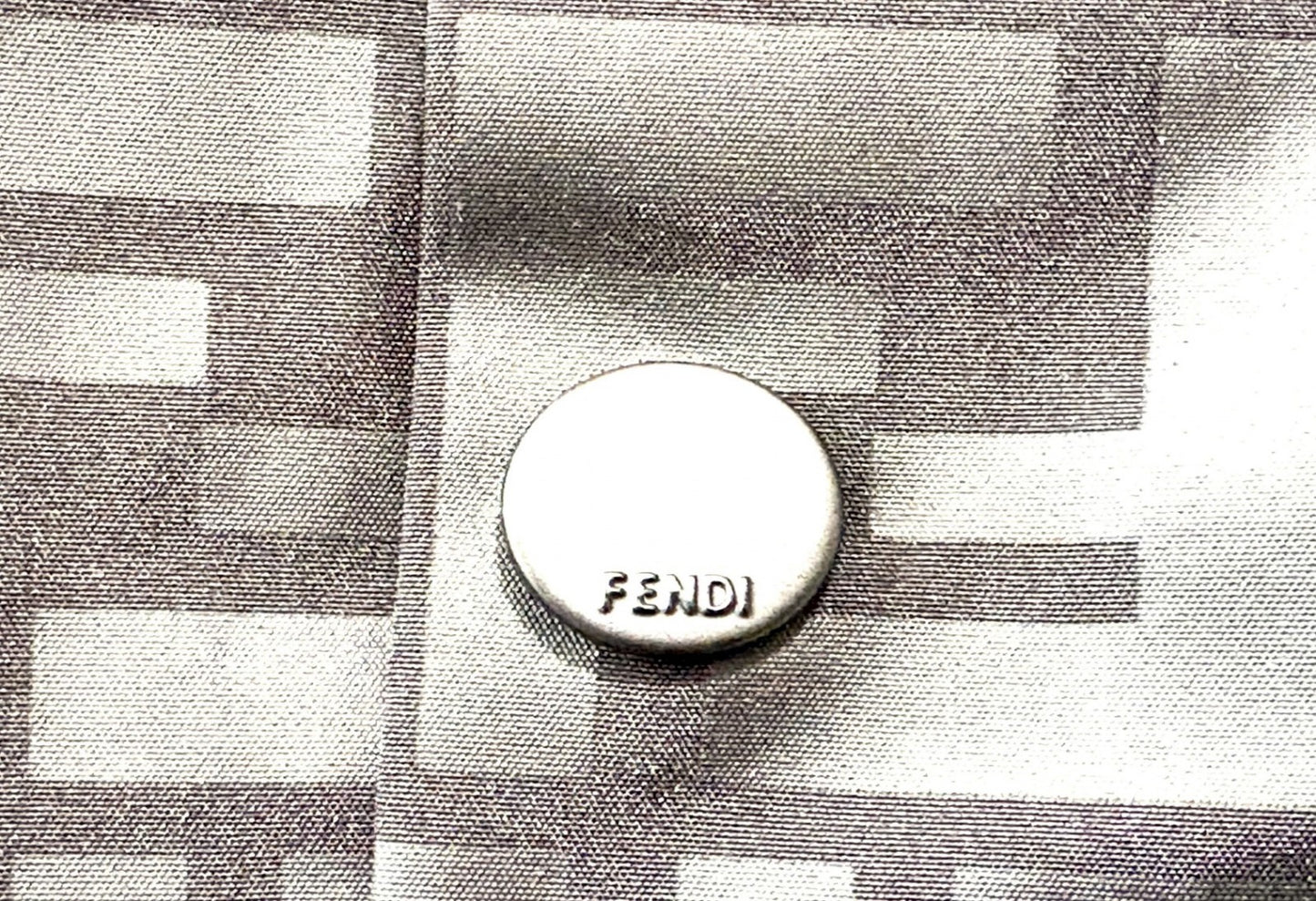 FENDI FF Zucca Logo Black Nylon Snap Mini Skirt Size 10A Made in Italy