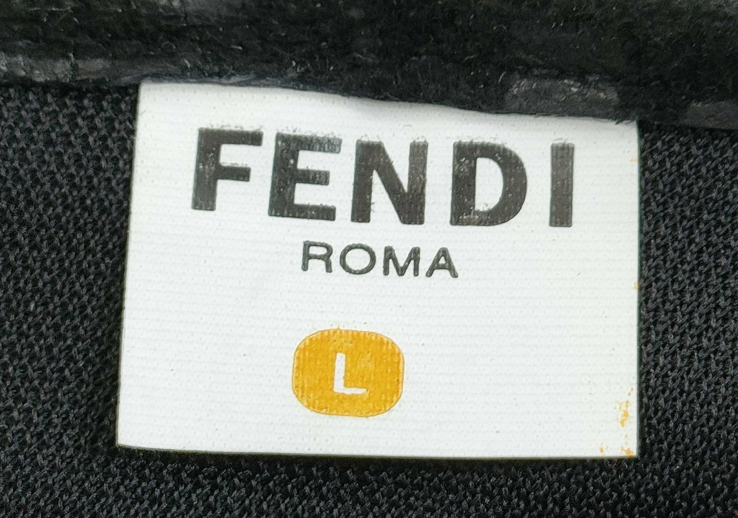 FENDI Roma Zucca FF Monogram Leather Gloves Black Women's Size L Pair