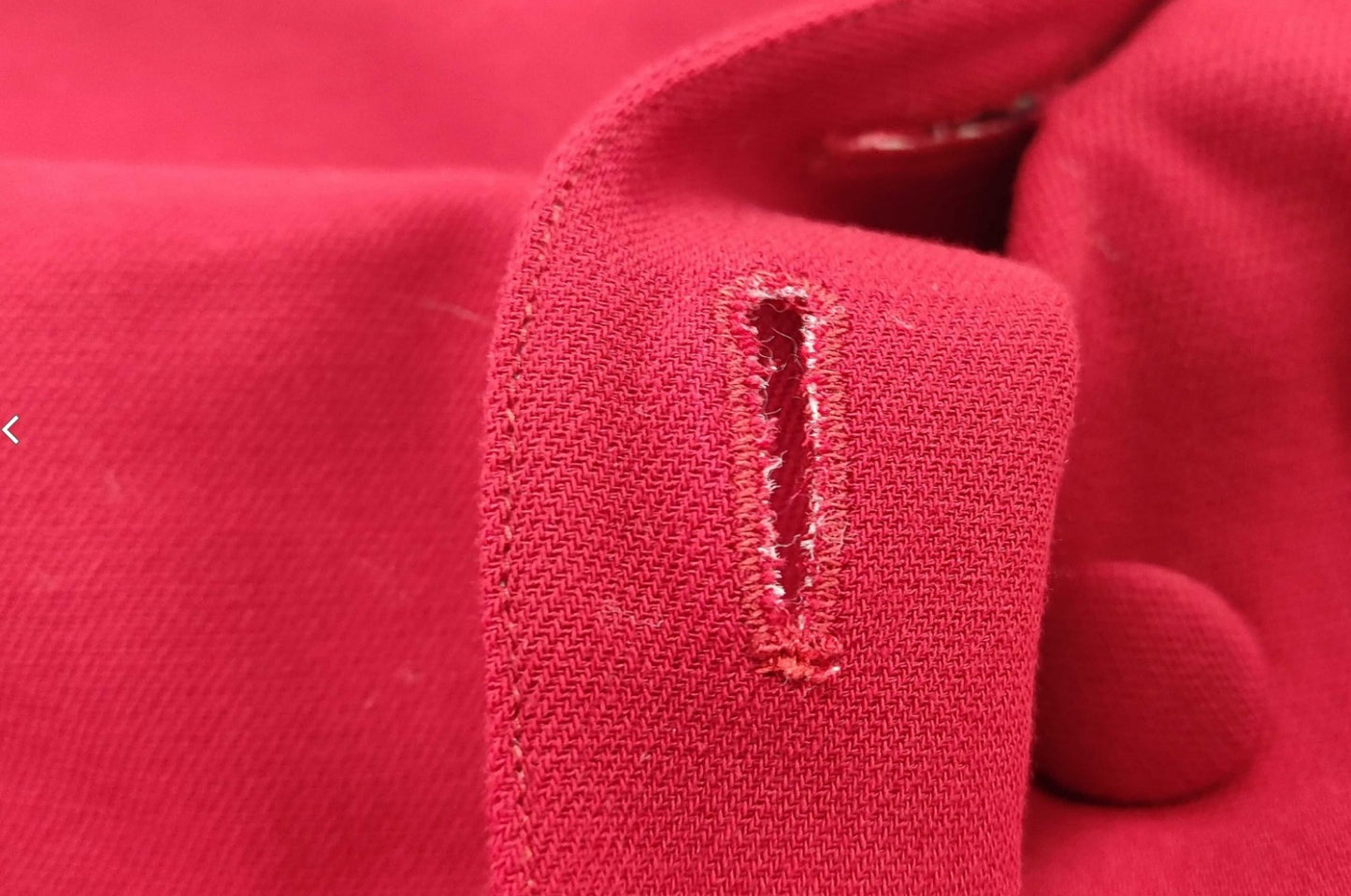 Valentino Garavani Boutique Red Long Dress Size 8 Italy Ruffle Button Vintage