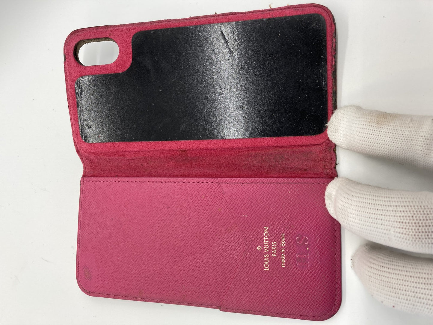 เคส iPhone Louis Vuitton Monogram iPhoneX Folio Rose M63444 จัดส่งฟรี 