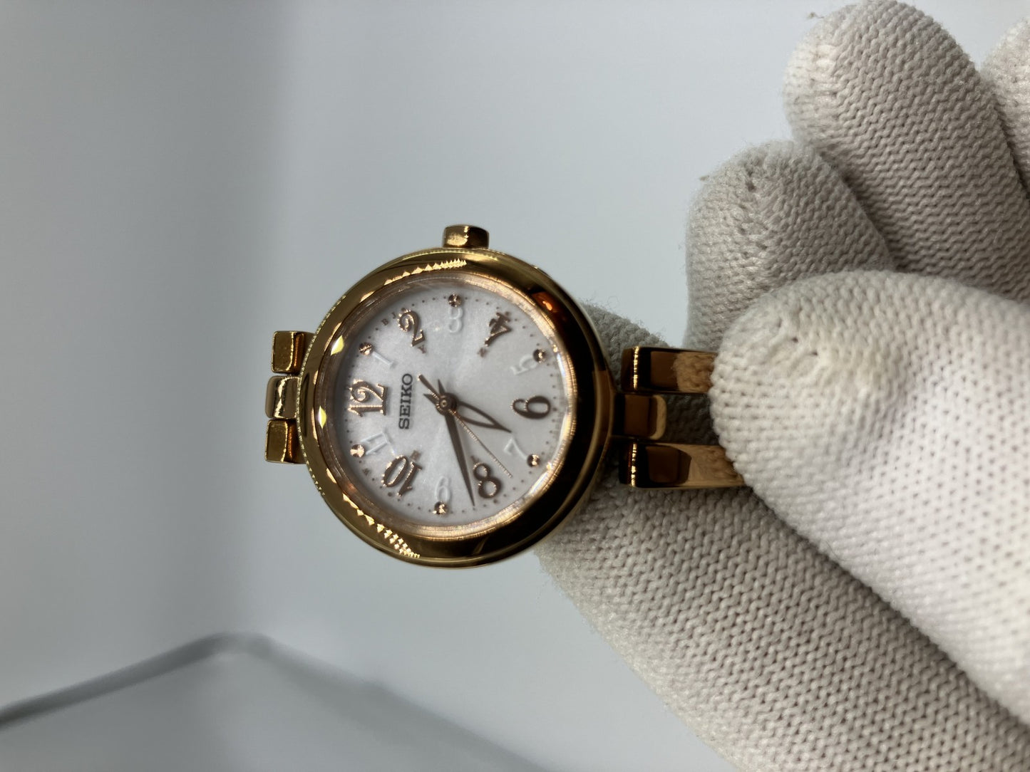 Seiko 1B21-0AC0 Solar radio wave case width 25mm, wrist circumference 13.5cm wristwatch Ladies