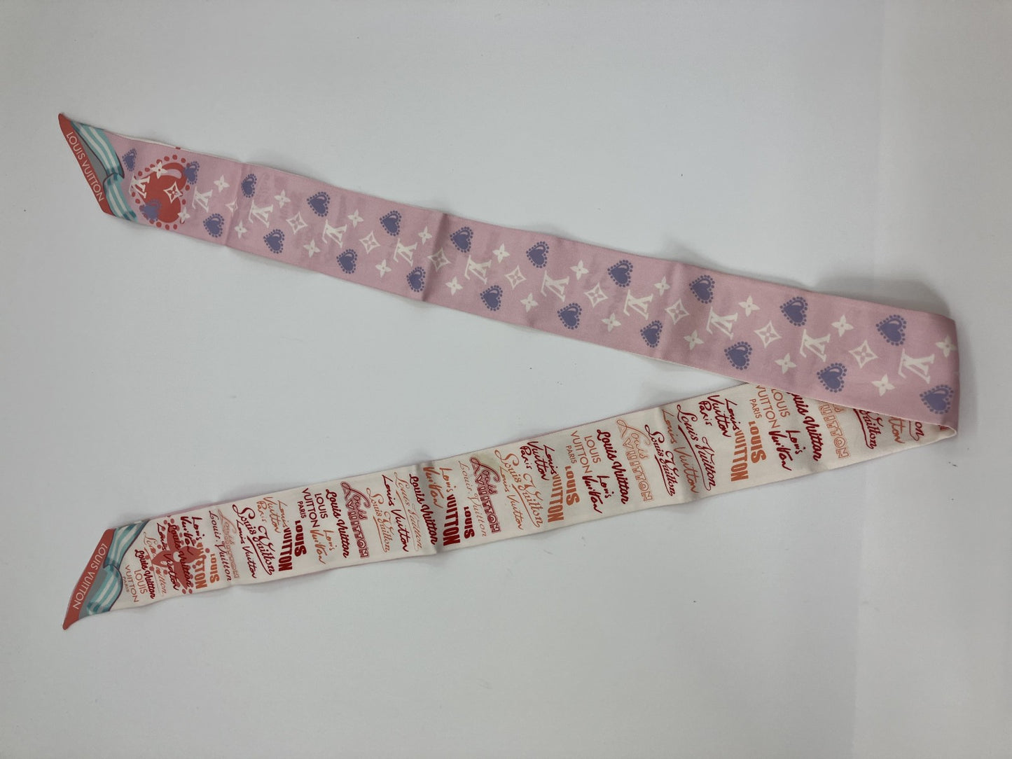 ผ้าพันคอหลุยส์ วิตตอง สีชมพู 116 x 5.5 จัดส่งฟรี 