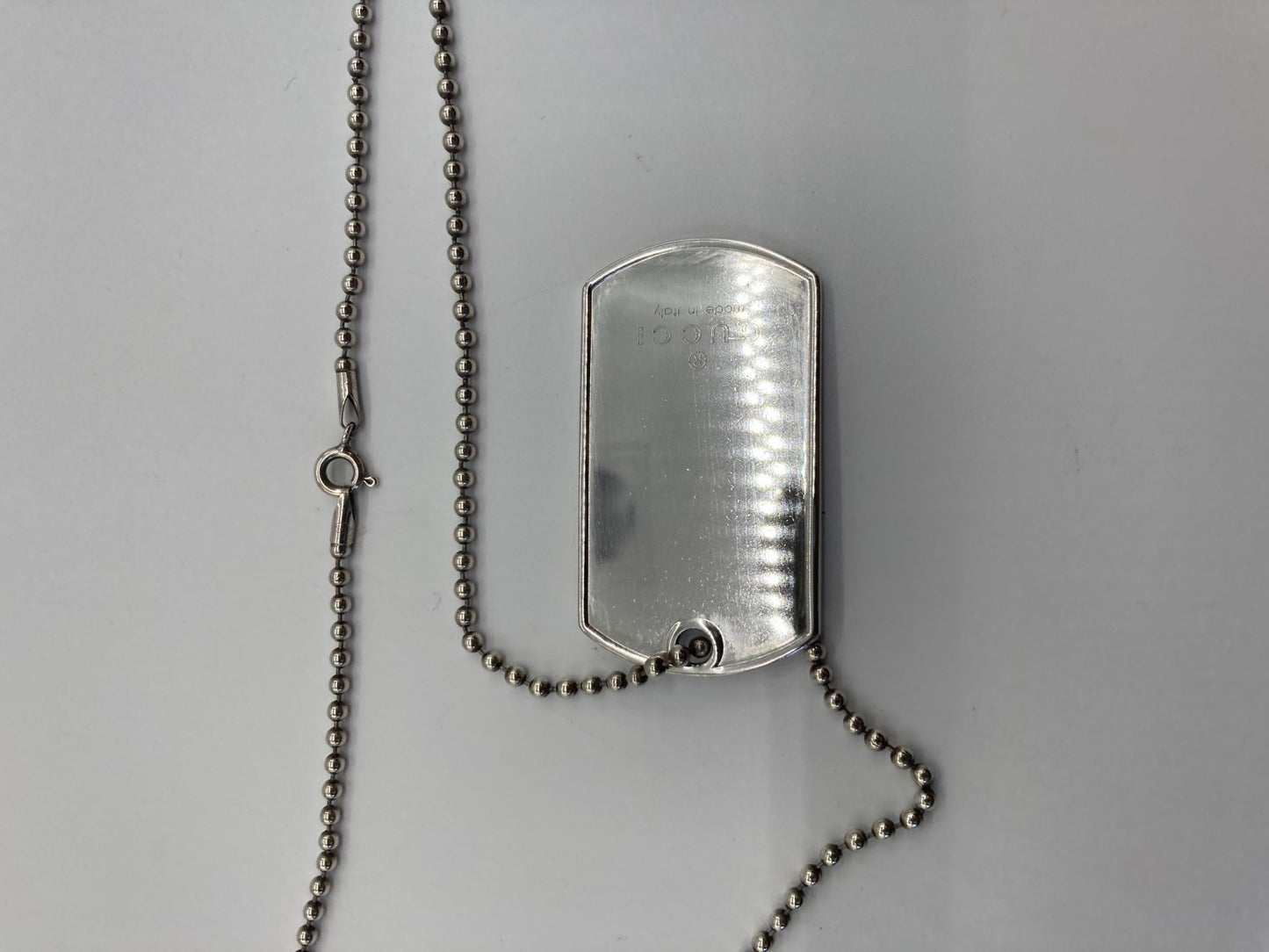 Gucci Necklace SV925 Dog Tag 29.3g Chain 50cm Non-OEM Chain 