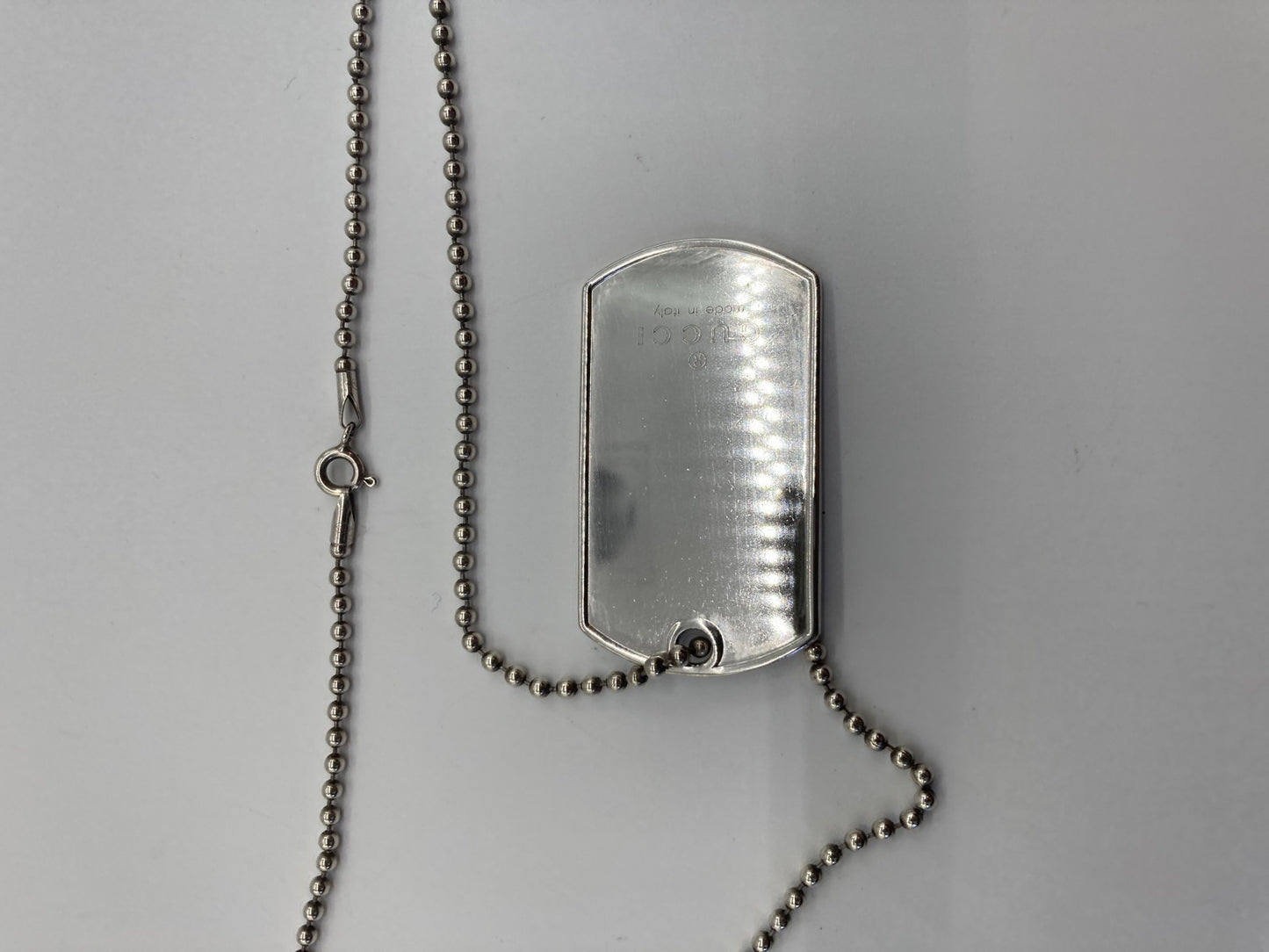 Gucci necklace SV925 dog tag 29.3g chain 50cm