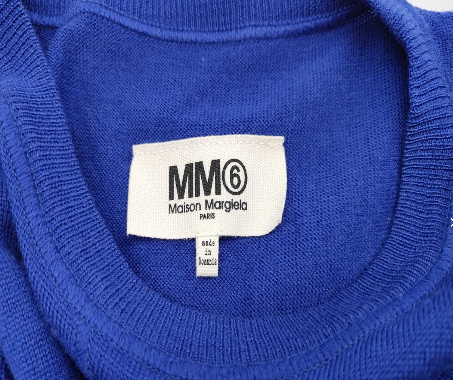 MM6 Maison Margiela Blue Black Colorblock Knit Dress Women's Size M Romania