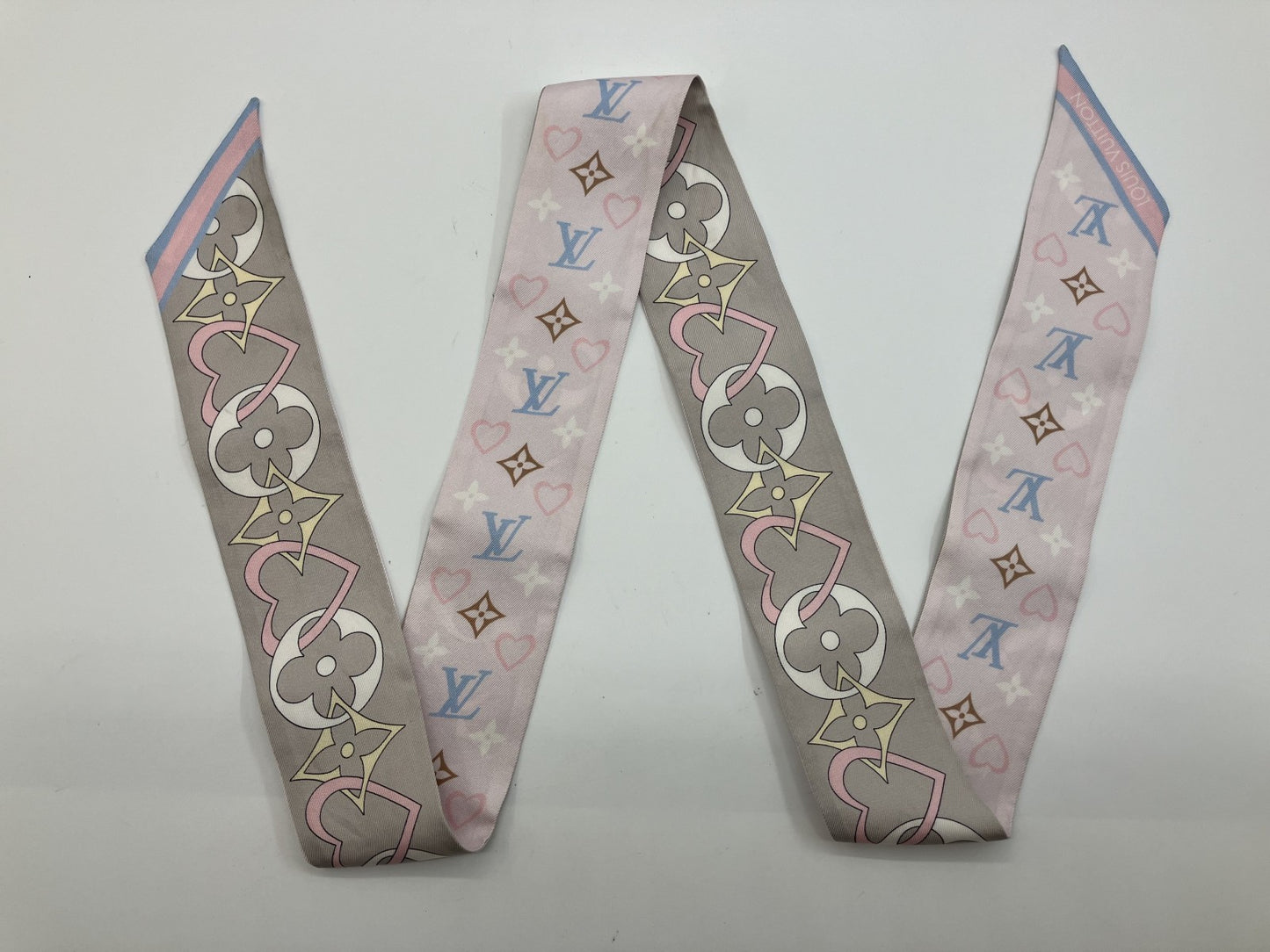 Louis Vuitton M78140 Bandeau BB My True LV Scarf Silk Pink 119x5cm
