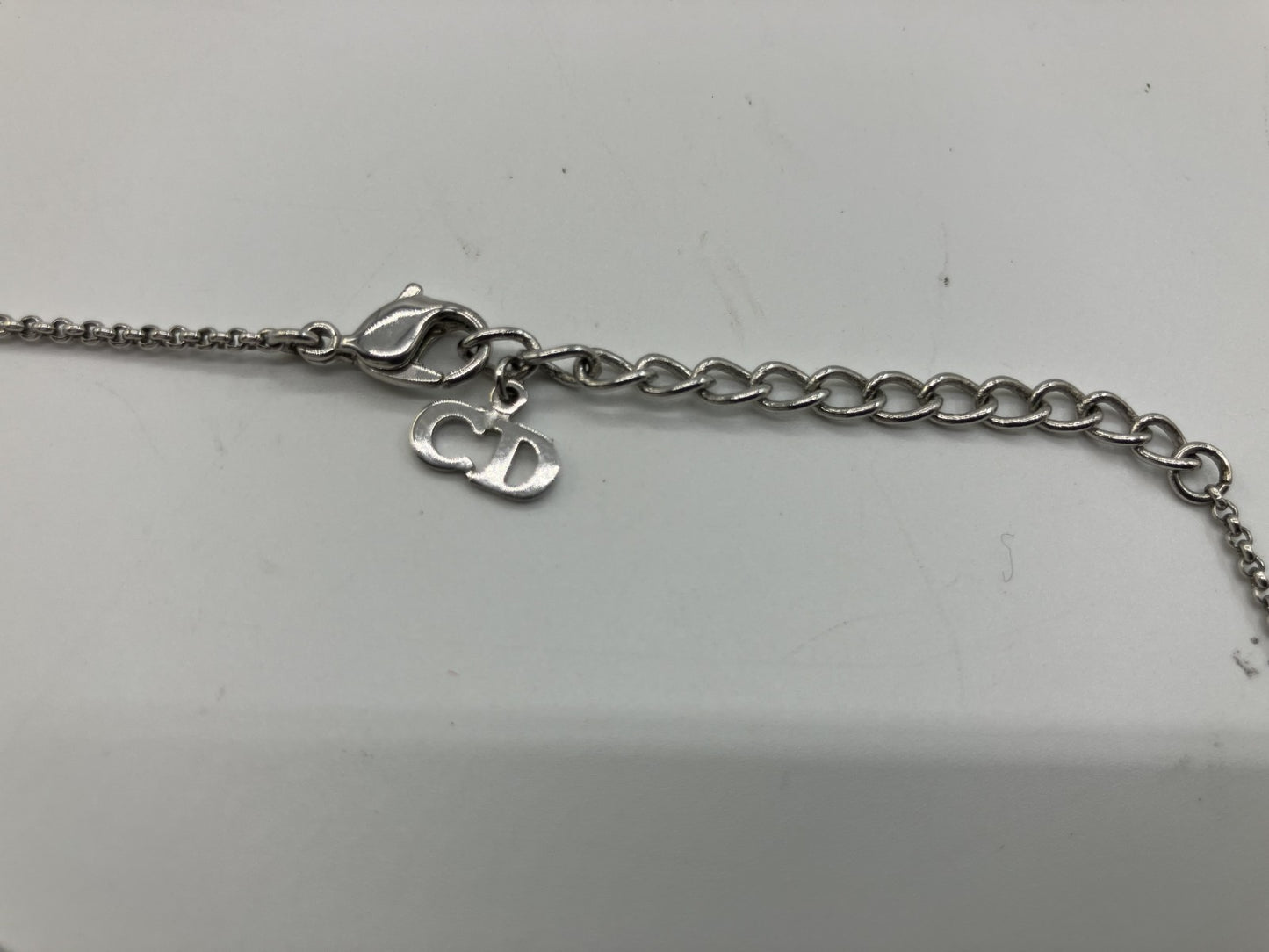 Christian Dior Necklace 43cm (16.93 inch) Silver Free Shipping 