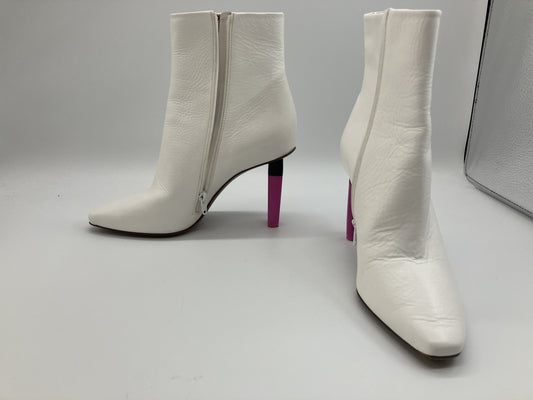 Vetements Leather Short Boots 38(US 7.5)(24.1cm)(9.5 inch) Women's White Lighter Heel