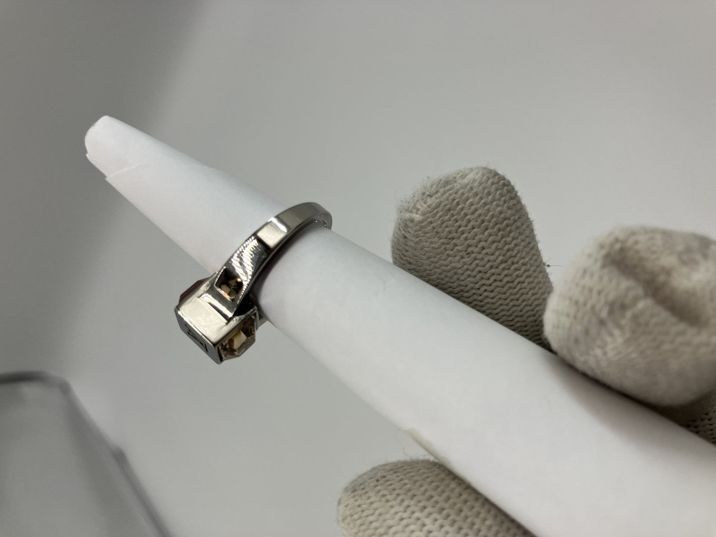 LOUIS VUITTON LV Collier Gamble Silver Ring M65229 GL0163 SizeM(US 6.5)(53)