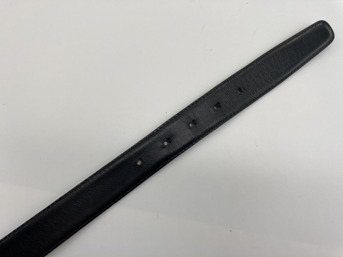 LOUIS VUITTON Louis Vuitton Black Santur Classic Belt Noir Total Length 103cm Free Shipping 