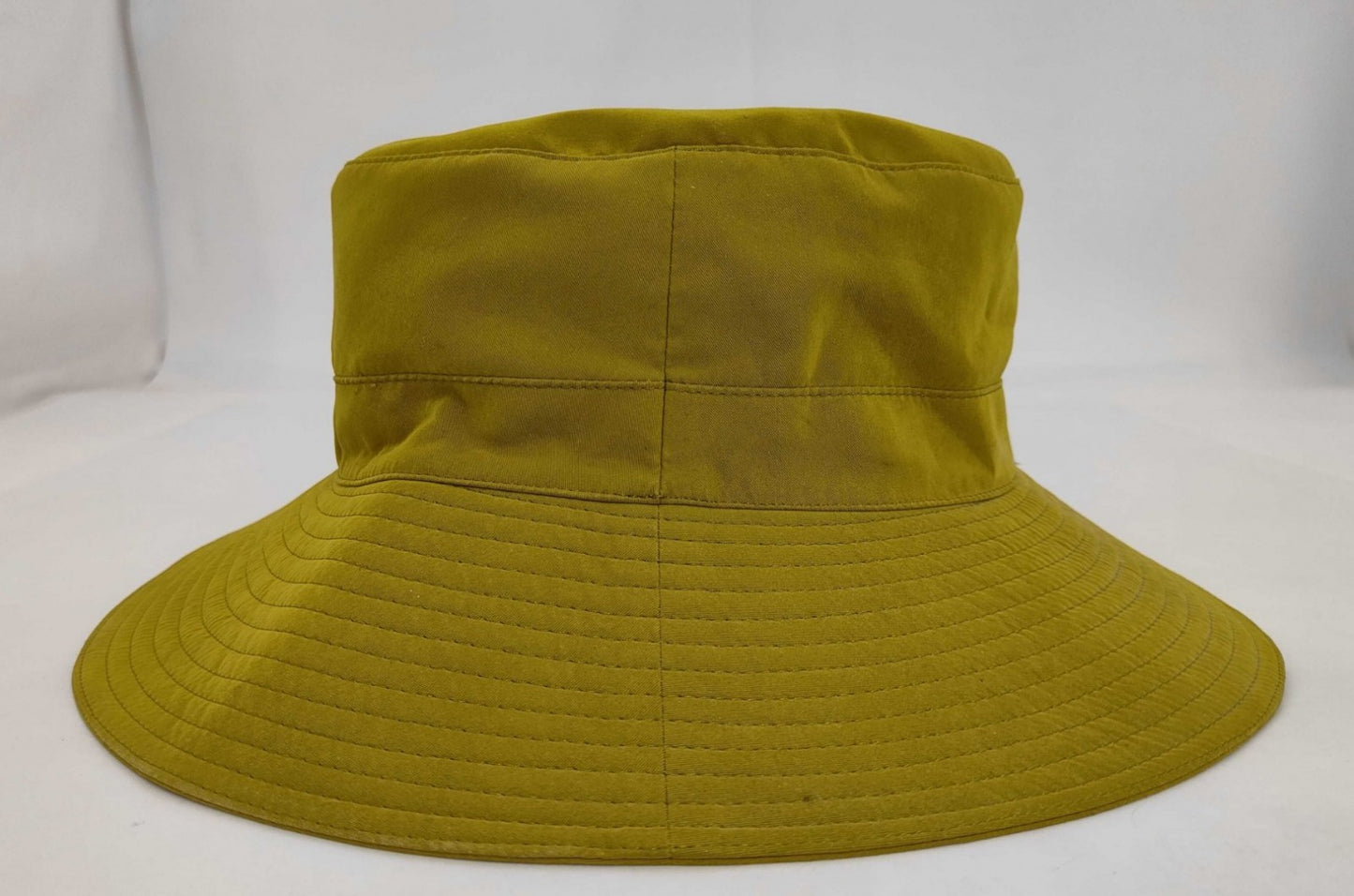 HERMES Bucket Hat Yellow Size 58 Made in France Polyester Nylon