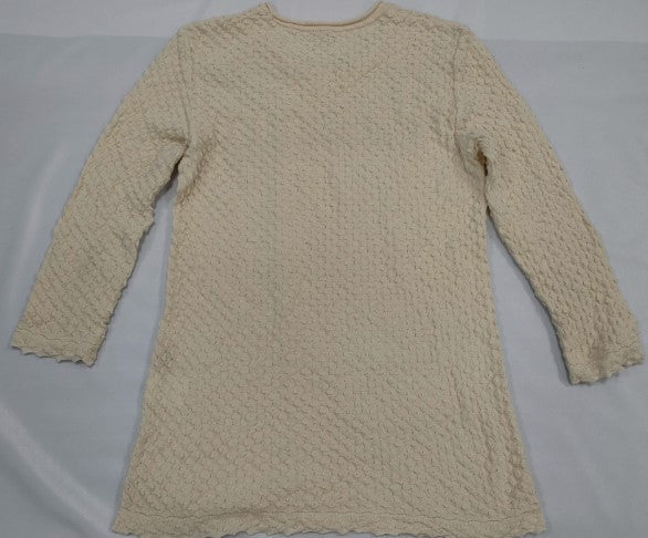 ISSEY MIYAKE Knit 100% cotton Beige Free shipping 