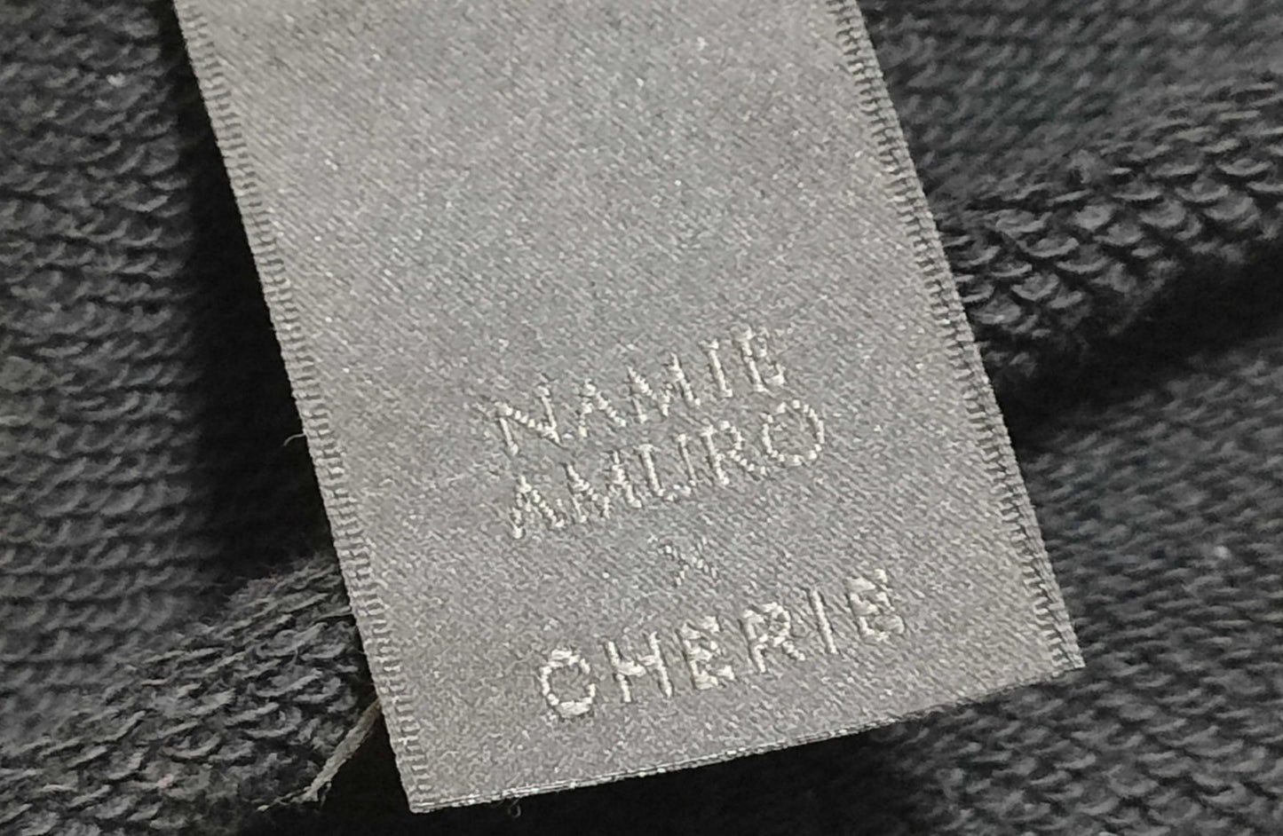 NAMIE AMURO x SHEL'TTER Black Zip Hoodie Ribbon Women's Free Size Japan