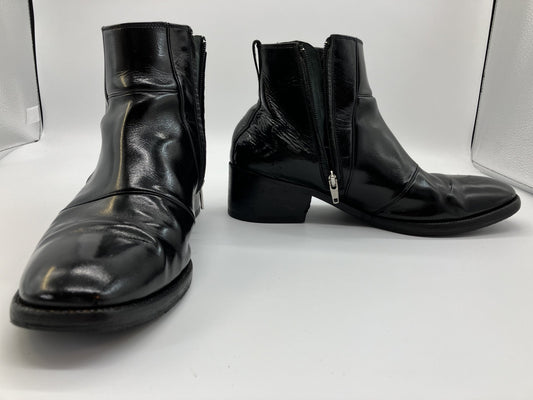Dior Homme Leather Boots 40.5 ( 26.2 cm) (US 8.5) (10.31inch) Men's Black Heel Height 5.5