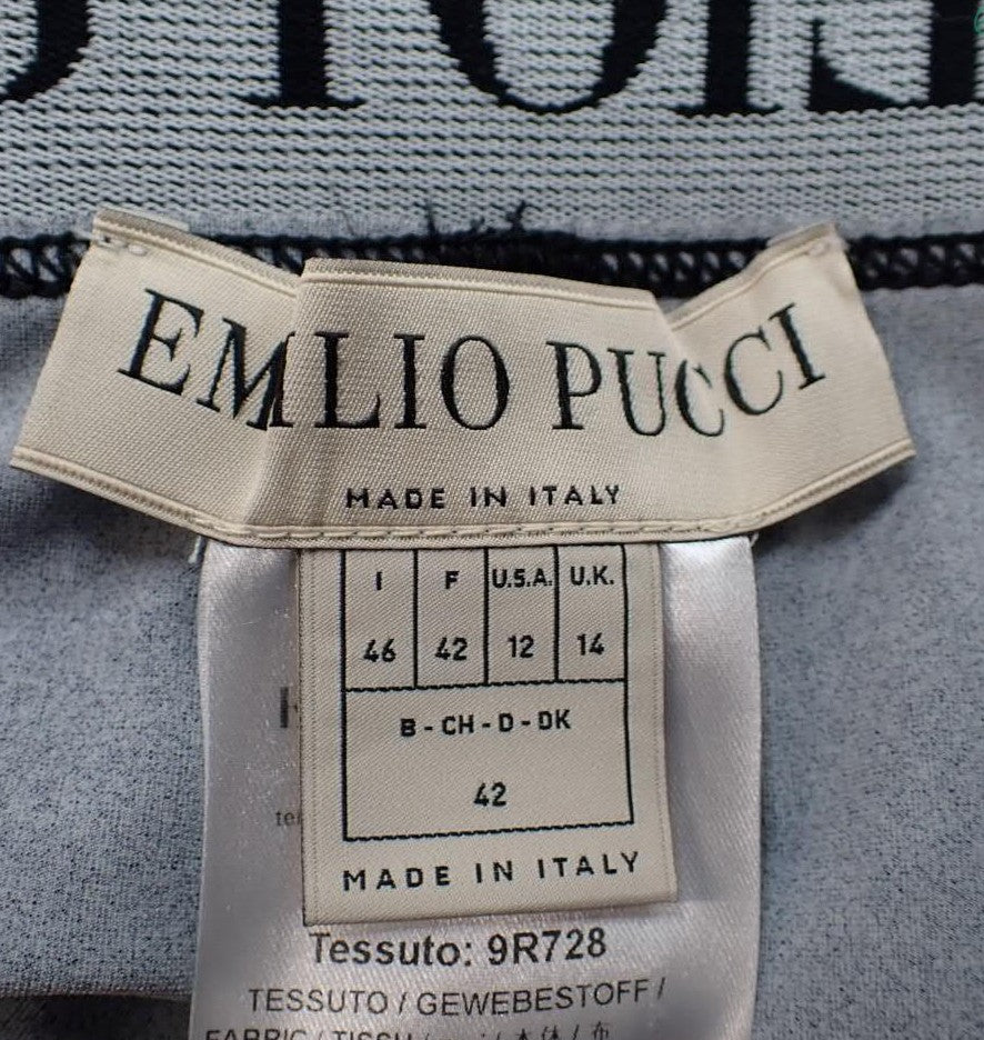 Emilio Pucci 9RWT20 Leggings IT46 FR42 Multicolor Print Stretch Pants Italy