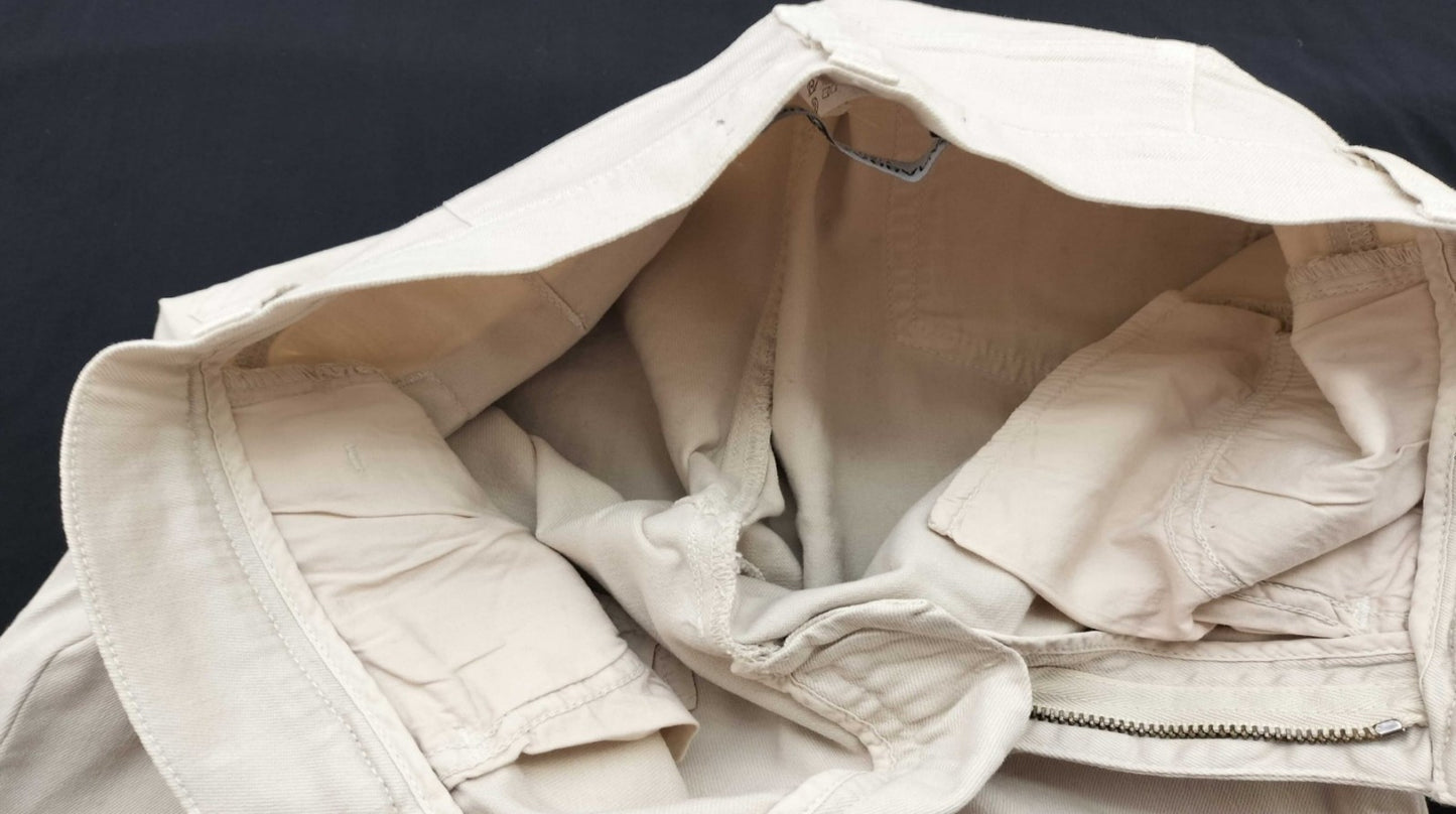 Dolce & Gabbana Beige  Denim Pants Size 36 Slim Fit Zip Hem Italy