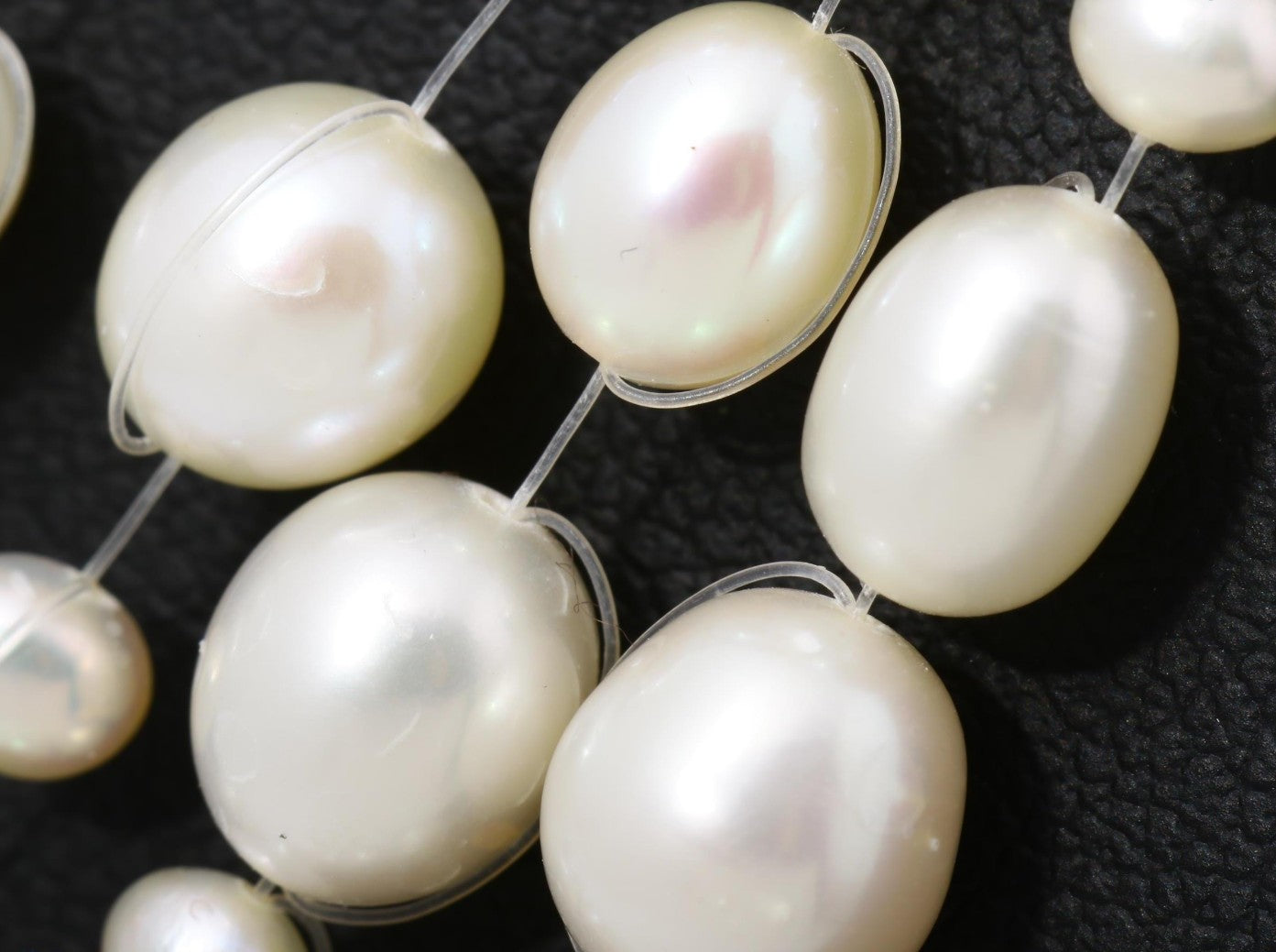 Freshwater Pearl Multi Strand Necklace 49cm 3.2-6.0mm Cluster Pearl Silver Clasp Box