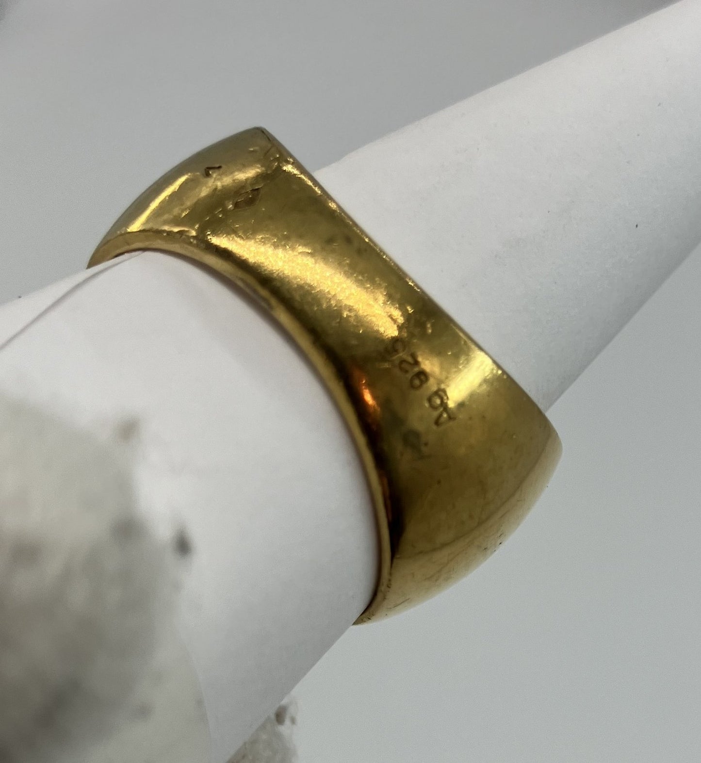 LOUIS VUITTON M65496 Monogram Bergfleur Signet Ring SV925 15.9g ไซส์ L (JP21) (US10) (EU61) จัดส่งฟรี 