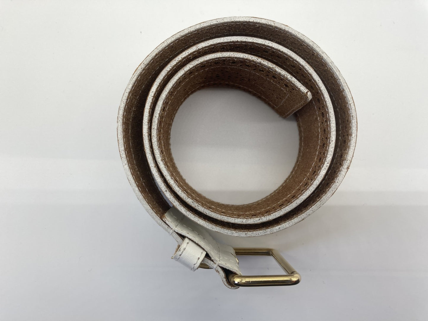 MOSCHINO White Belt 70 Width 6cm Length 83cm