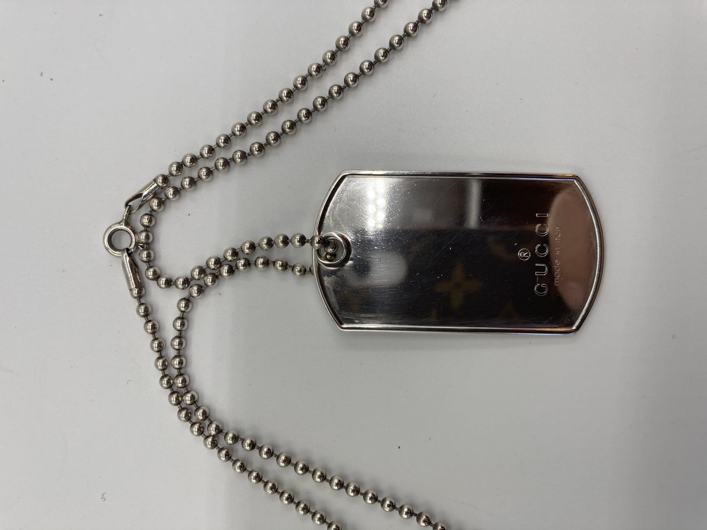 Gucci necklace SV925 dog tag 29.3g chain 50cm