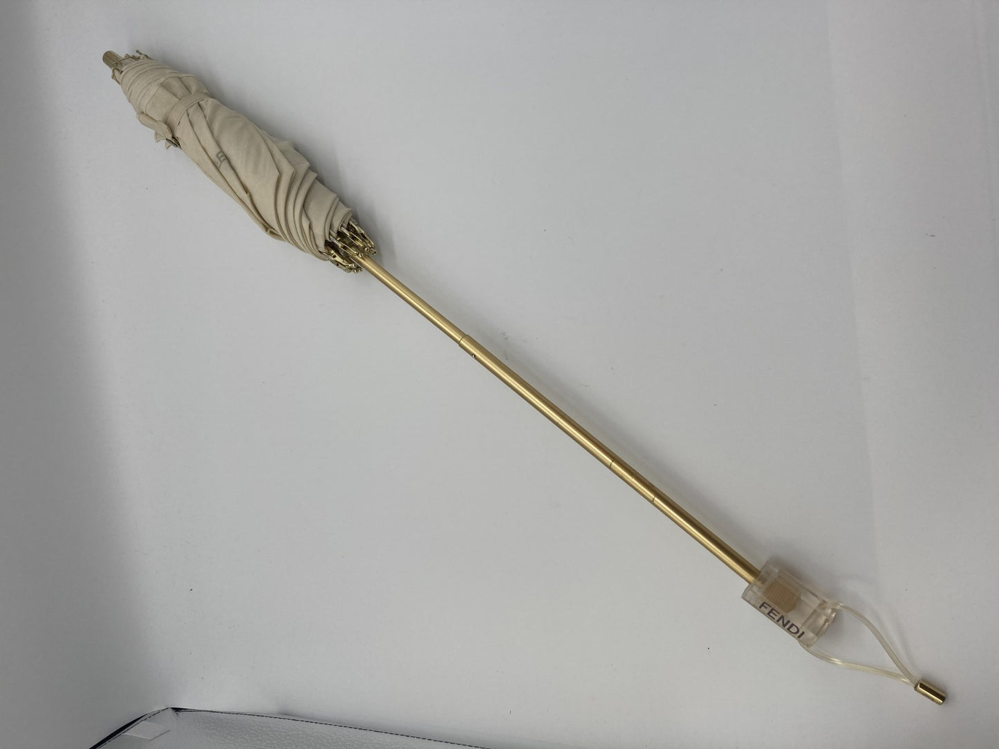 FENDI Zucca Folding Umbrella White