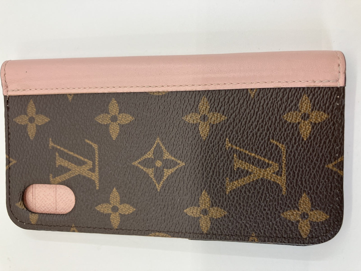 LOUIS VUITTON Folio Rose Ballerina iphone X cell phone mobile case Monogram M68686