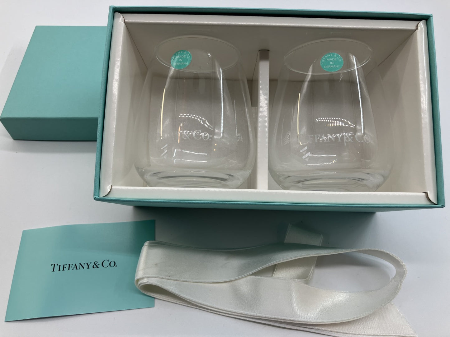 ティファニーグラス・直径５．５ｃｍ 高さ９ｃｍ 送料無料 箱付