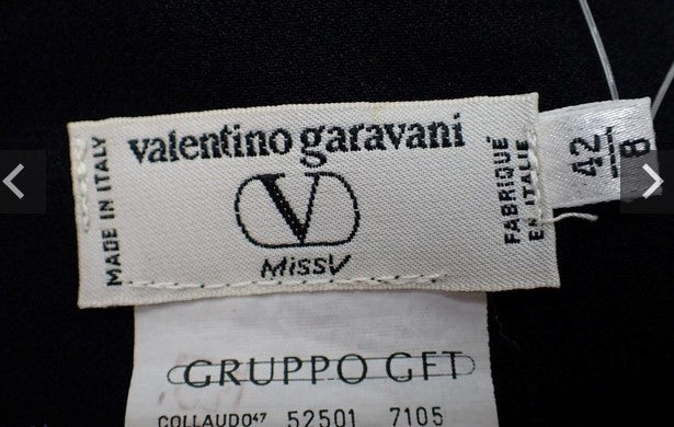 Valentino Garavani Pants Black Side Stripe Size 42 Italy Women's Trousers