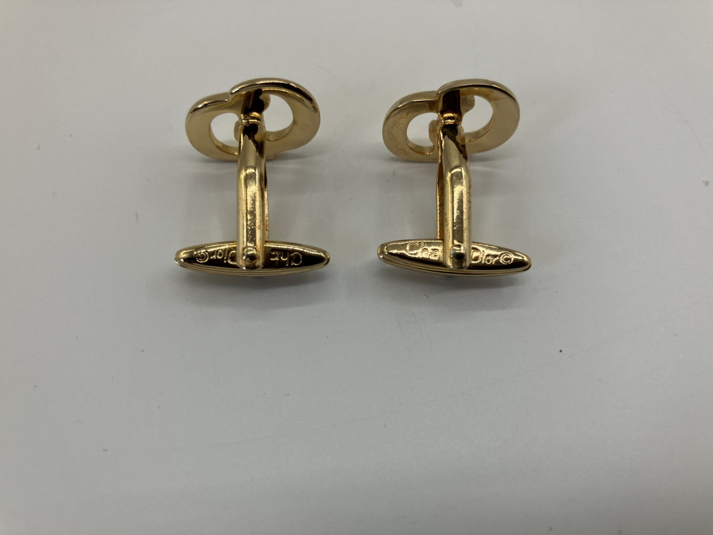 Christian Dior CD logo cufflinks gold free shipping 