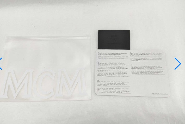 MCM Logo Waist Bikini Briefs White Gold Size L MFYASBM04 New 2PCS