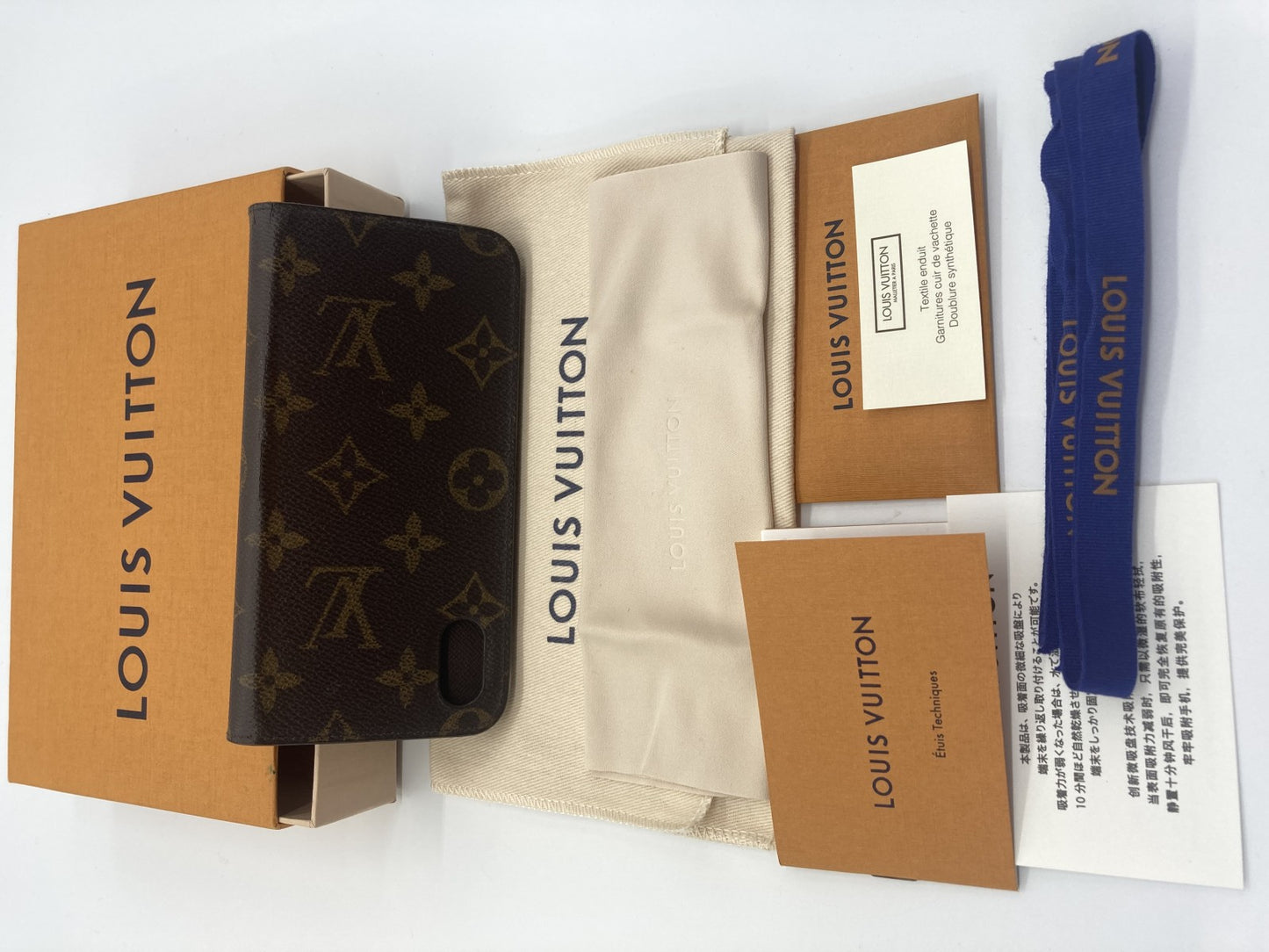 Louis Vuitton iPhoneX smartphone mobile case Monogram Box and bag included Free shipping 