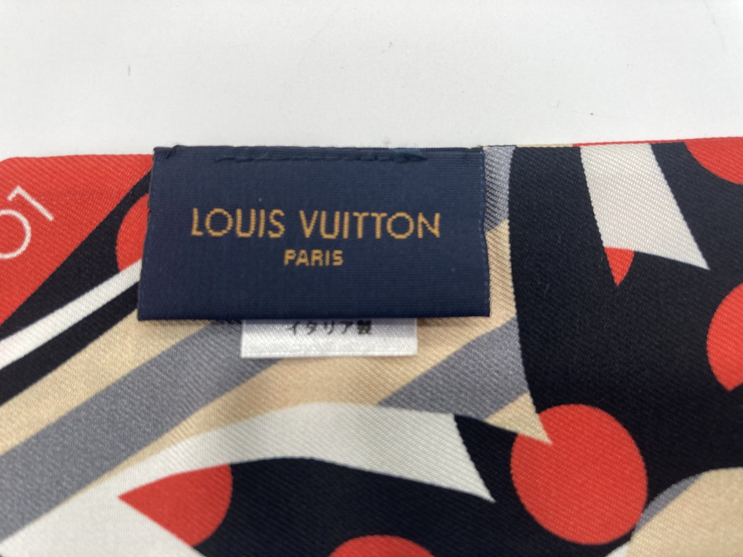 ＬＯＵＩＳ　ＶＵＩＴＴＯＮ　ルイヴィトン　スカーフ　モノグラムポップ　バンドーＢＢ　シルク１００％　M76187　GM0260　送料無料　120cm×5cm　