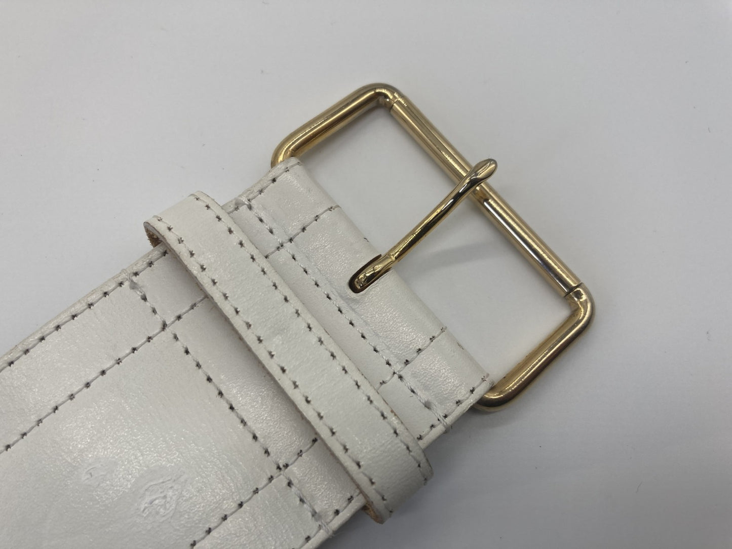 MOSCHINO White Belt 70 Width 6cm Length 83cm