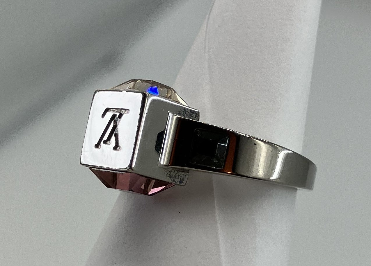 LOUIS VUITTON LV Collier Gamble Silver Ring M65229 GL0163 Size M (JP13) (US 6.5) (53) Free Shipping 