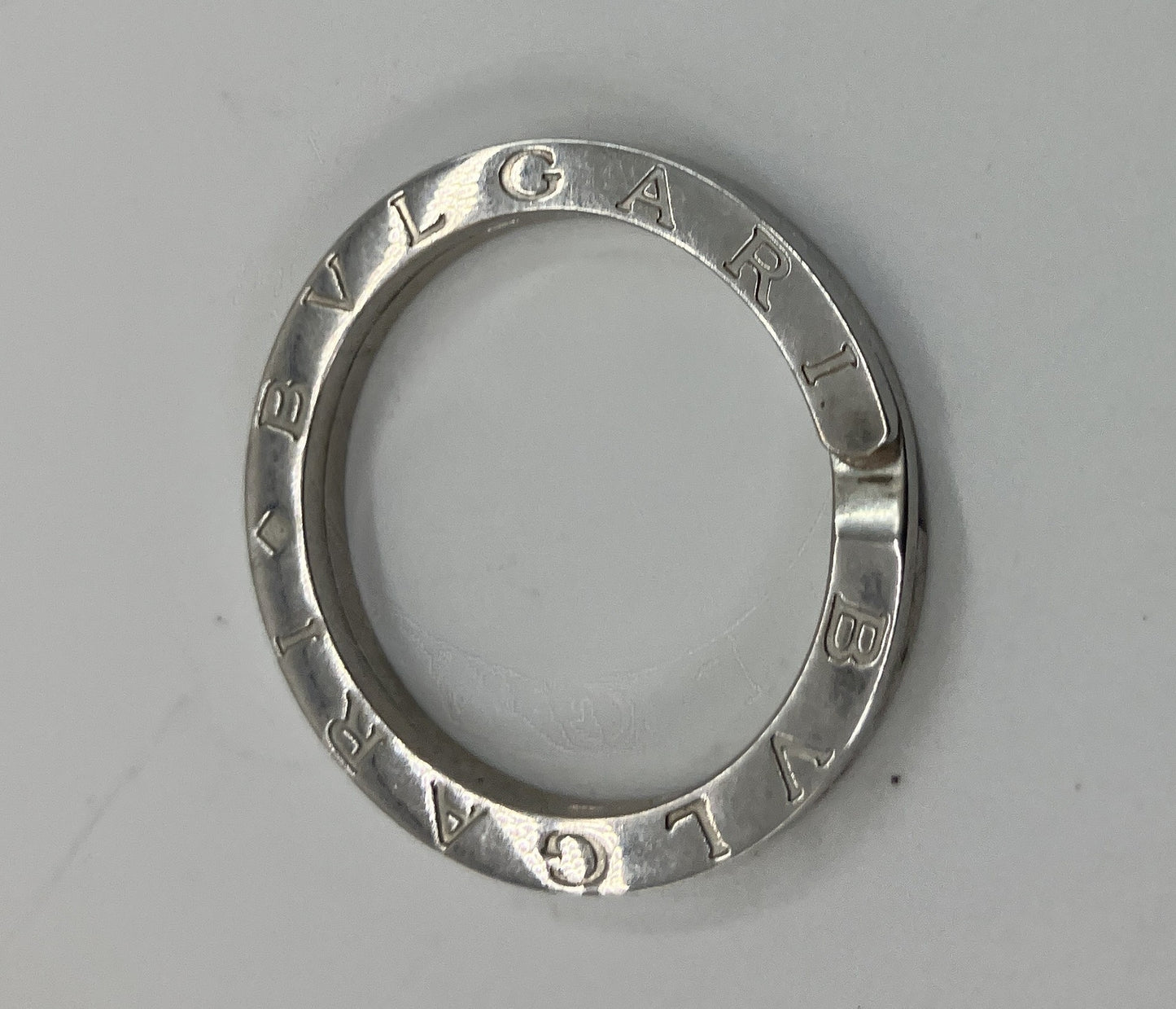 BVLGARI Logo Key Ring Keychain Sterling Silver 925 Made in Italy