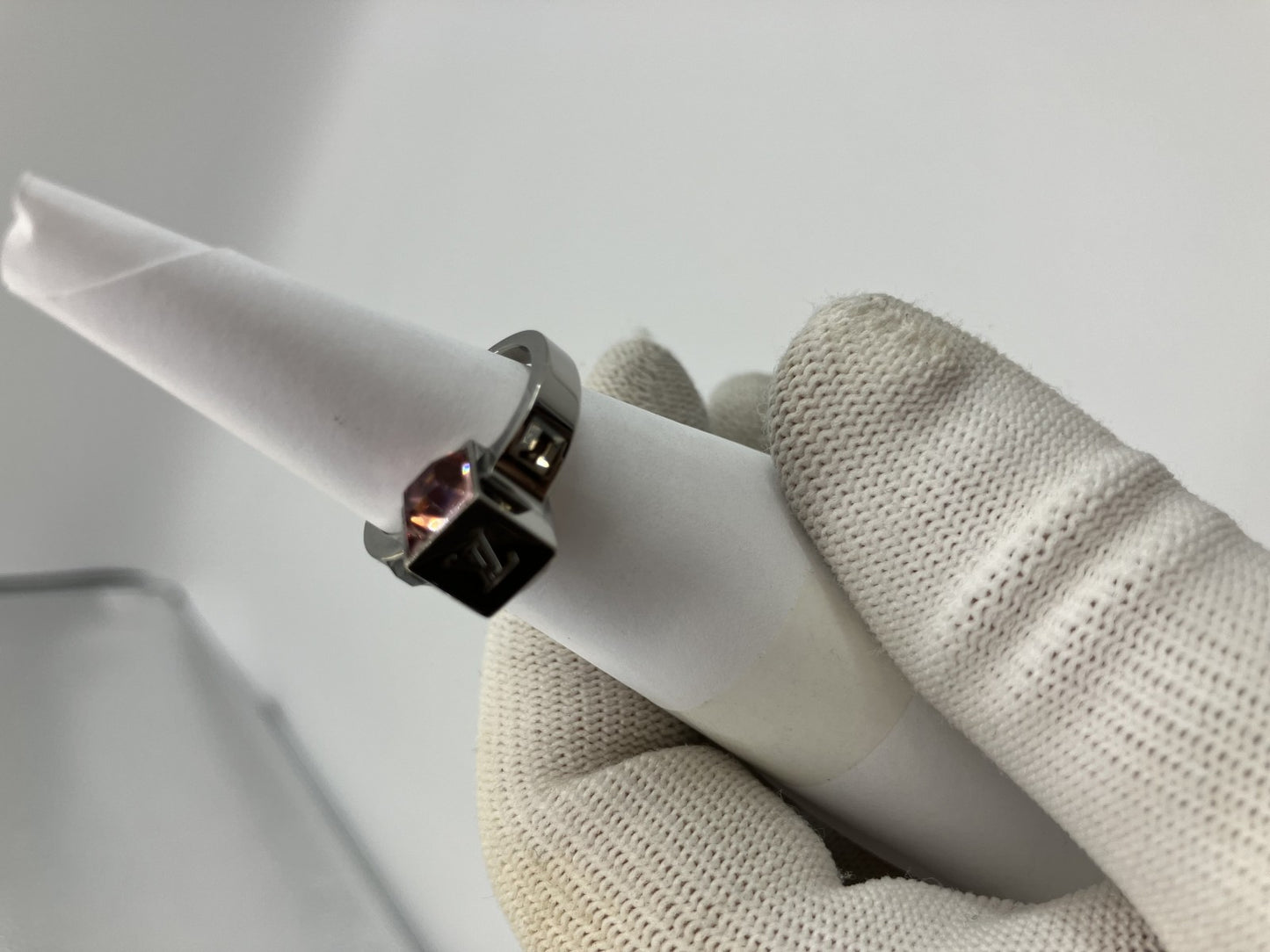 LOUIS VUITTON LV Collier Gamble Silver Ring M65229 GL0163 SizeM(US 6.5)(53)