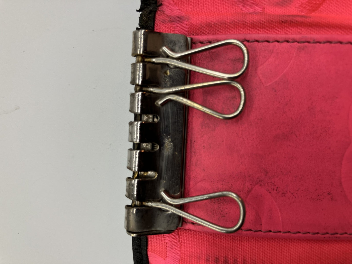 CHANEL Cambon 6-Ring Key Case Black & Pink