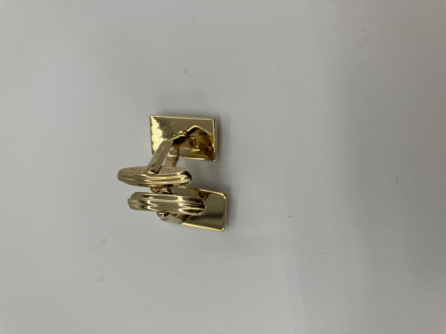 Christian Dior Cufflinks and Tie Pin Set Gold with Case Free Shipping 