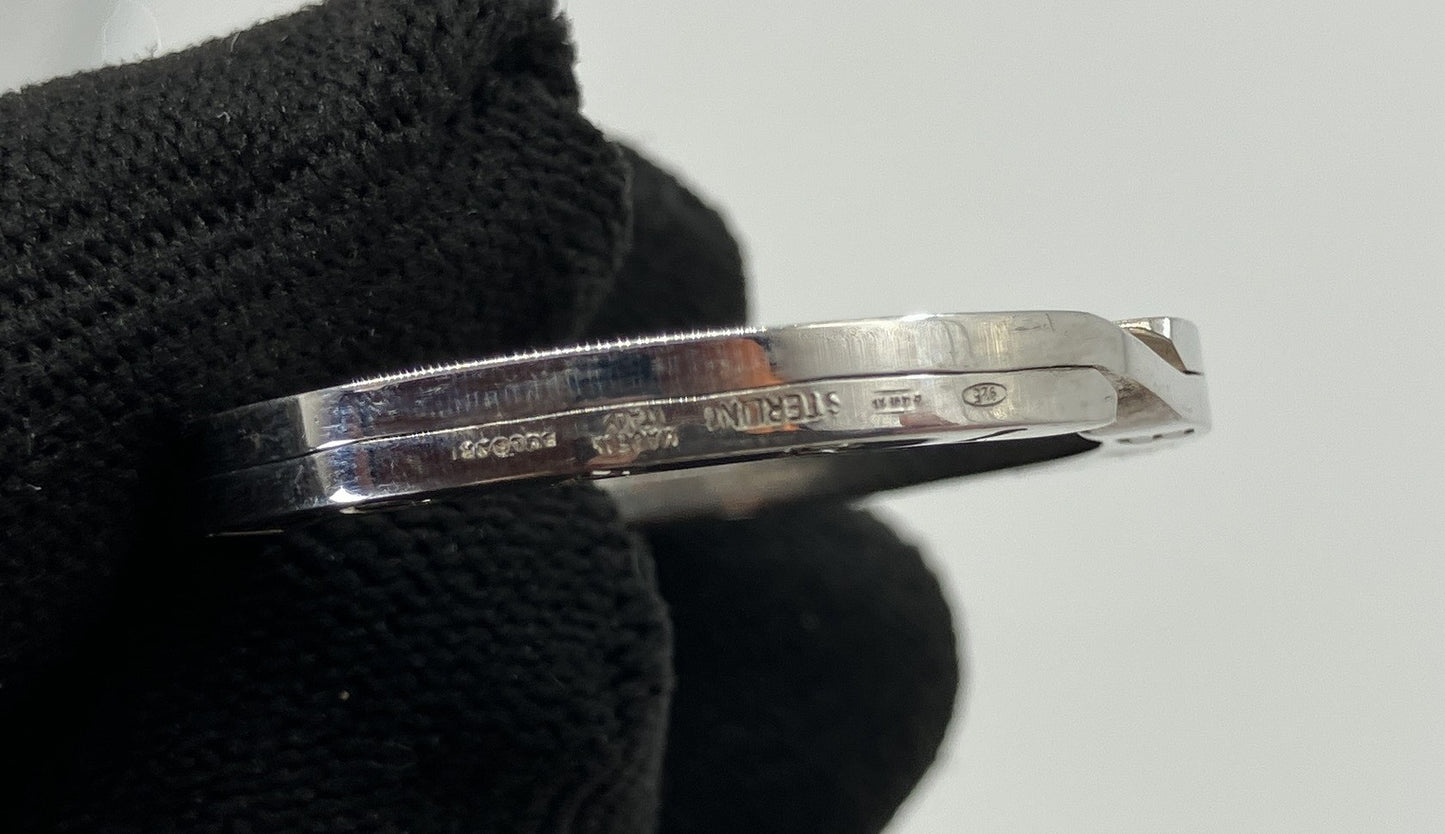 BVLGARI Logo Key Ring Keychain Sterling Silver 925 Made in Italy
