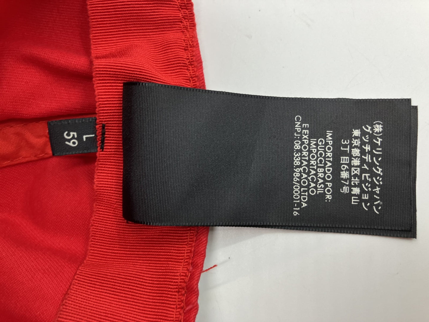 Gucci Nylon Cap Wool Red ไซส์ (L) 59cm (23.23 inch) ส่งฟรี 