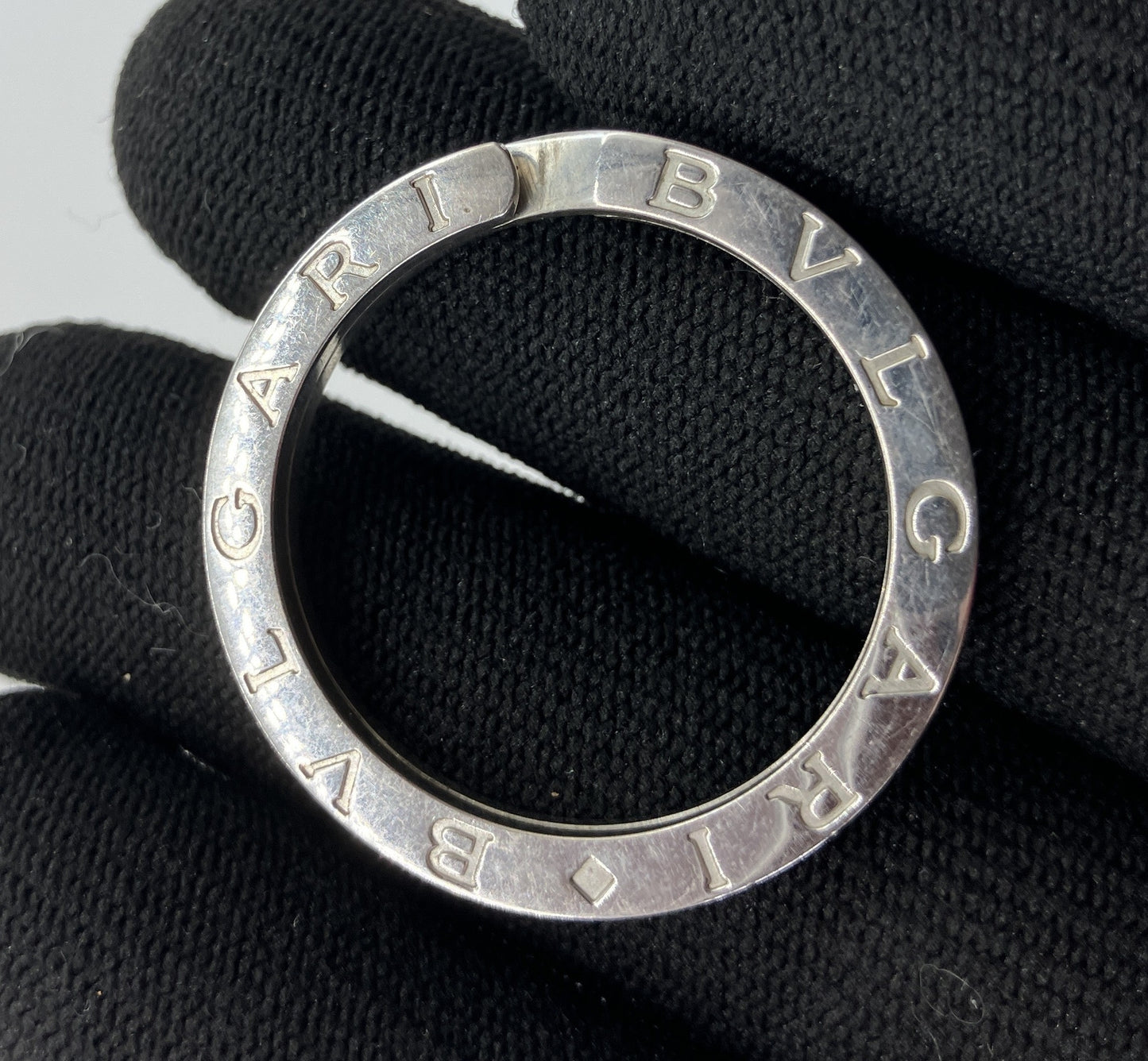 BVLGARI Logo Key Ring Keychain Sterling Silver 925 Made in Italy