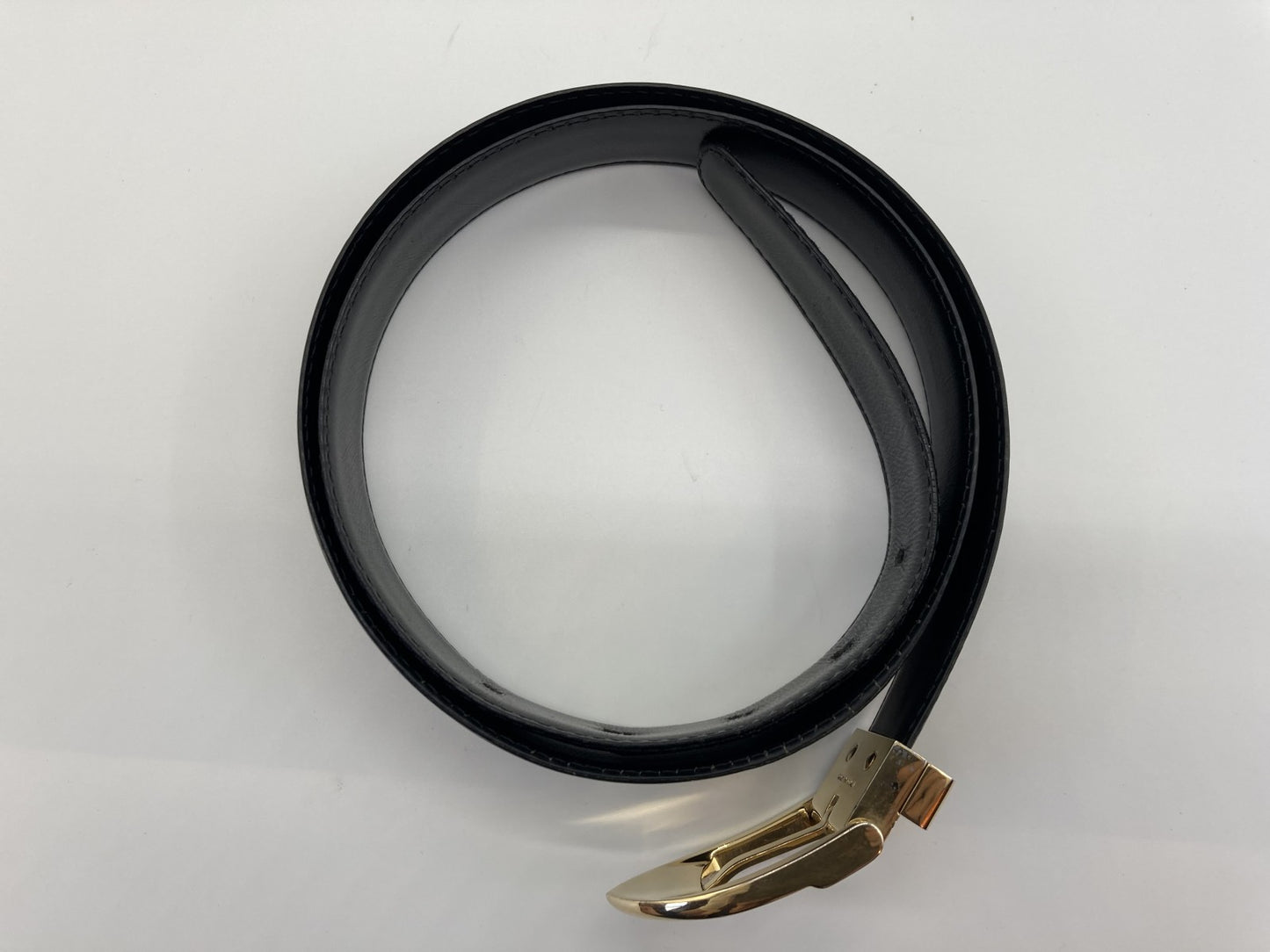 Louis Vuitton Santure Classic Belt black Noir Length 103cm