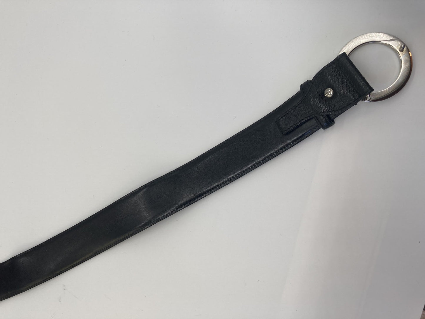 BVLGARI silver circle buckle belt, length 98cm