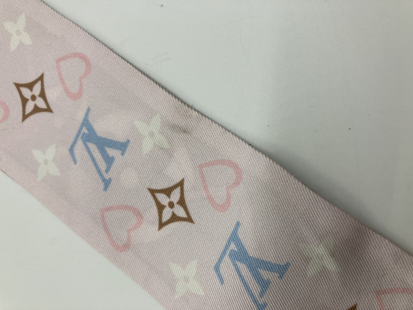 Louis Vuitton M78140 Bandeau BB My True LV Scarf Silk Pink 119x5cm