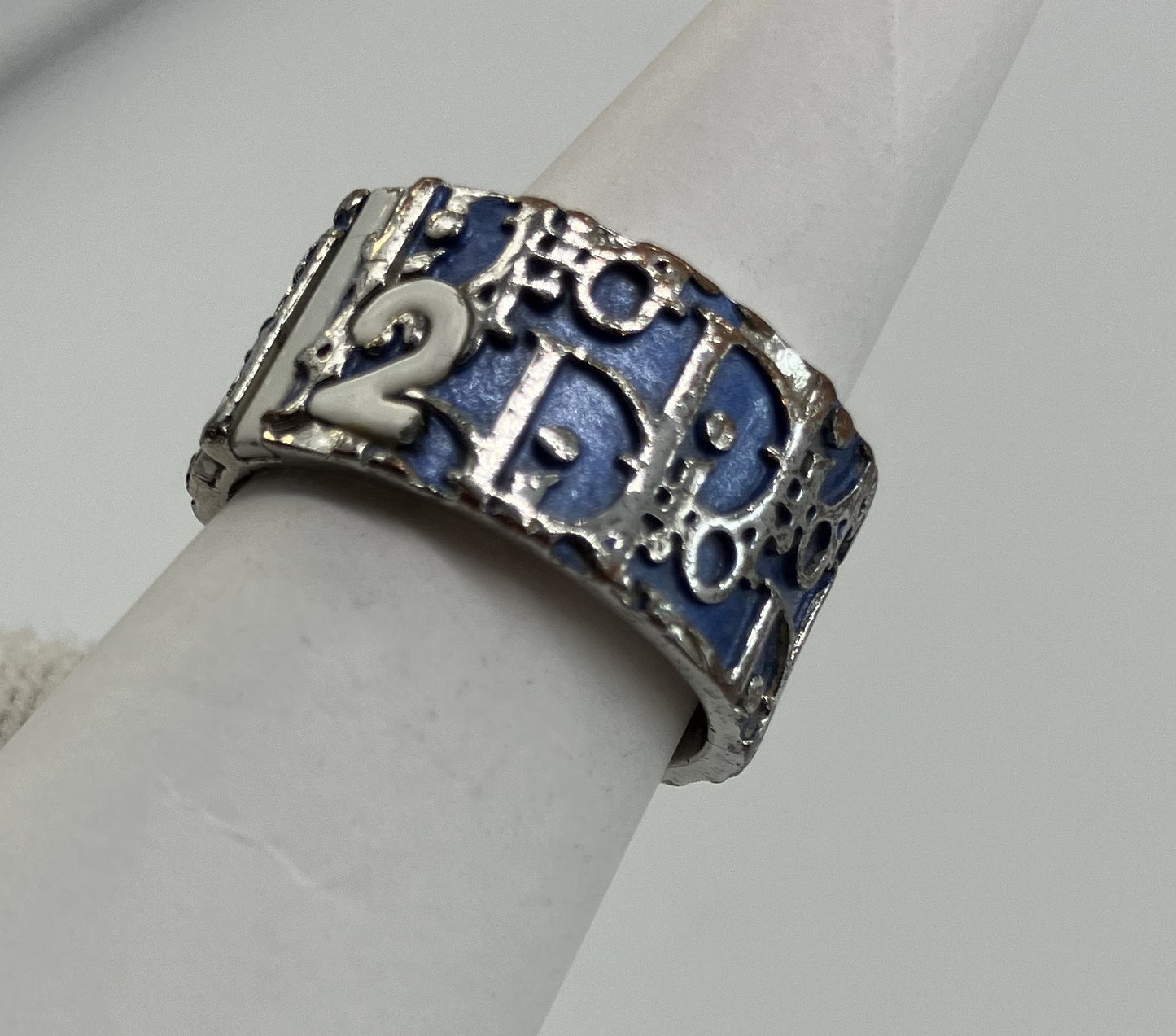 Christian Dior Trotter Blue Ring, Actual Size (JP 12)(52)(US 6.5) Free Shipping 