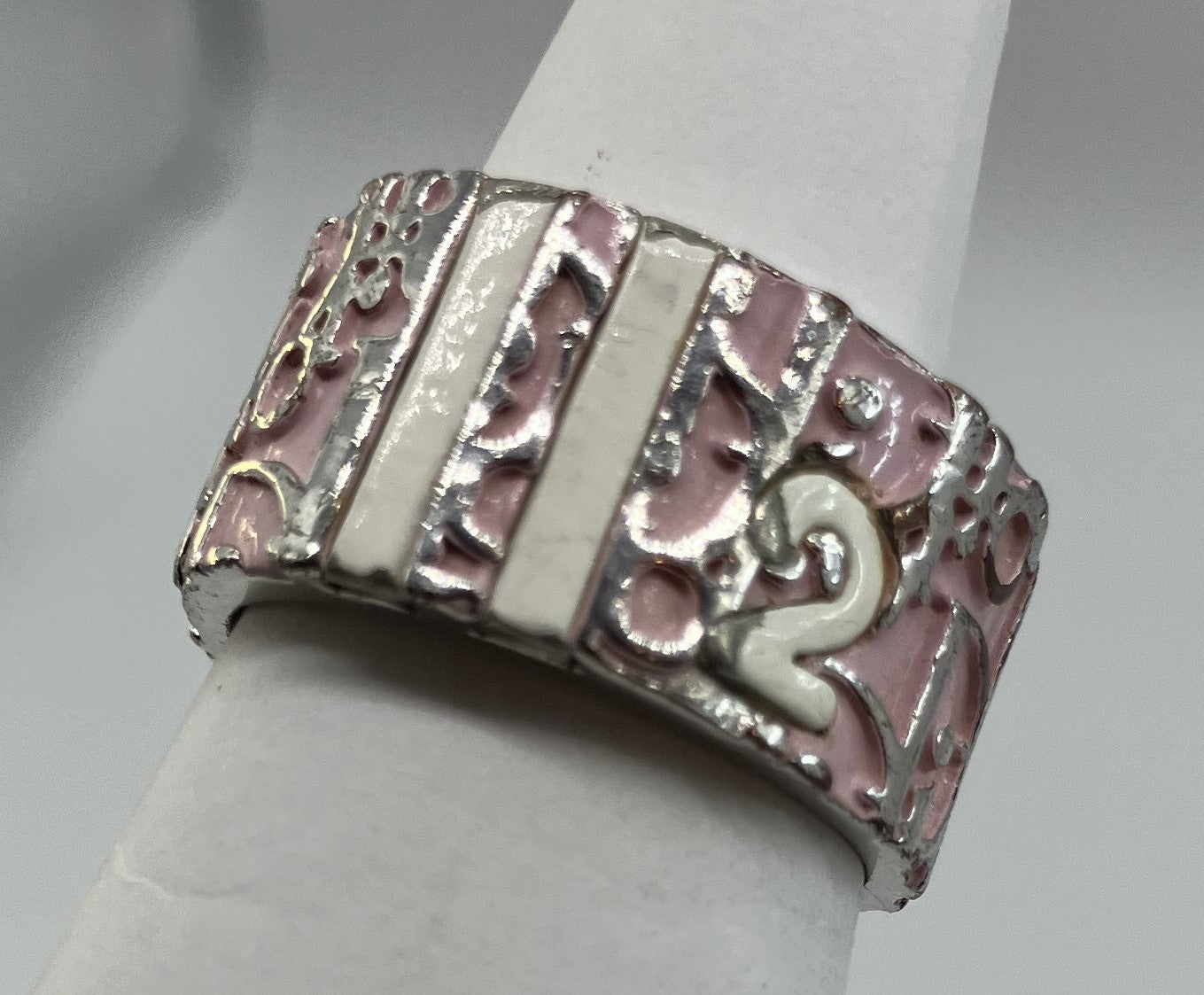 Christian Dior Trotter Ring (JP 9)(49)(US 5) Pink Free Shipping 