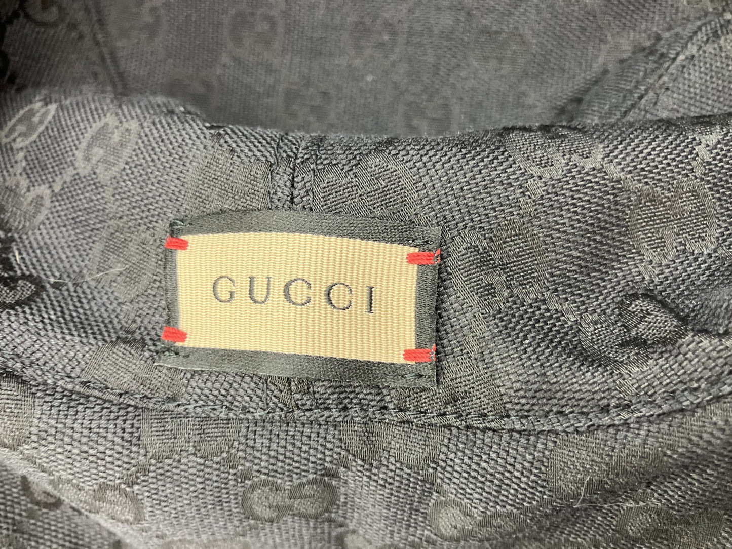 Gucci GG Canvas Hat Gray 59cm head circumference 9cm height 7cm brim