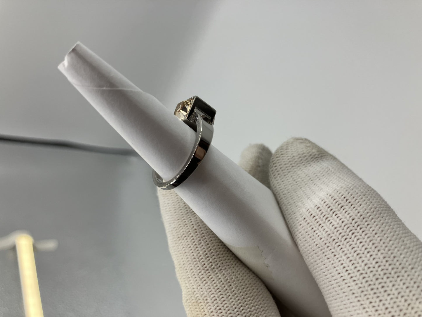 LOUIS VUITTON LV Collier Gamble Silver Ring M65229 GL0163 SizeM(US 6.5)(53)