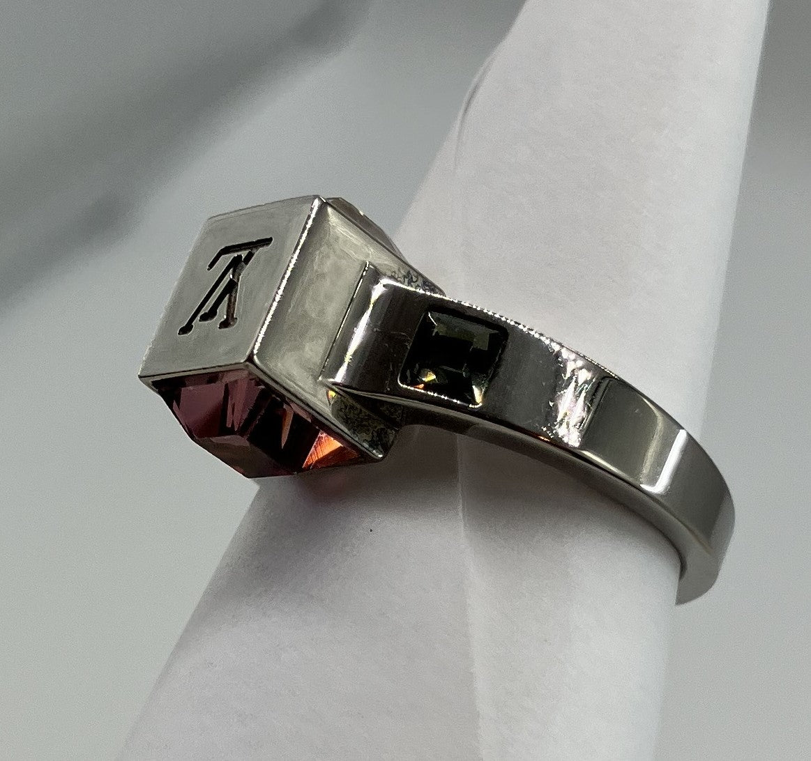 LOUIS VUITTON LV Collier Gamble Silver Ring M65229 GL0163 Size M (JP13) (US 6.5) (53) Free Shipping 