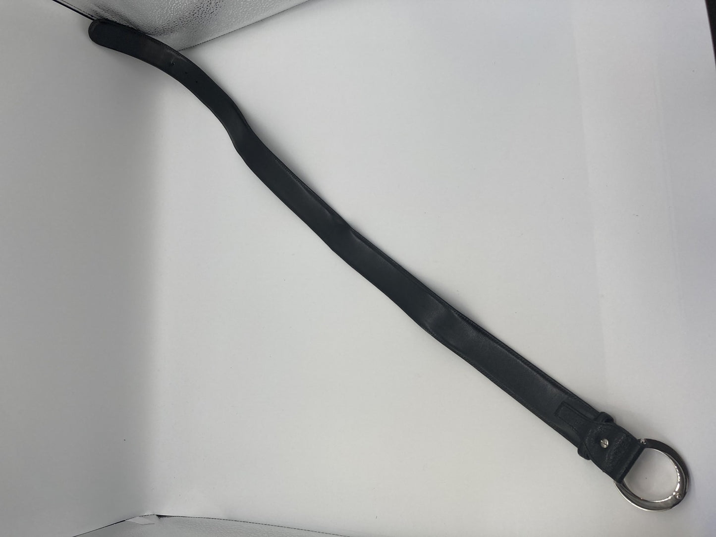 BVLGARI silver circle buckle belt, length 98cm